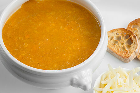 Буррид c соусом айоли, сыром эмменталь и крутонами