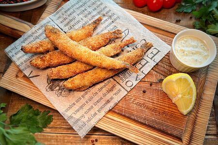 Жареная мойва в хрустящей панировке