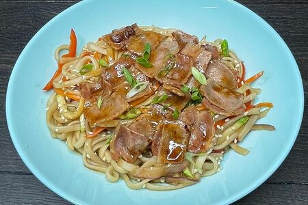 Удон с беконом