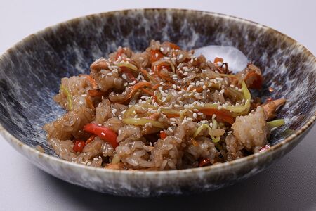 Рис с лососем