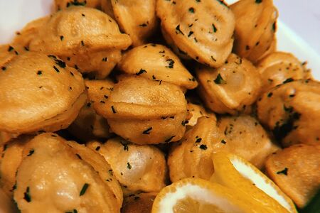 Пельмешки жареные