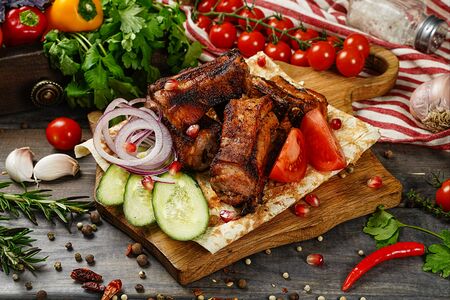 Ребра свиные на мангале