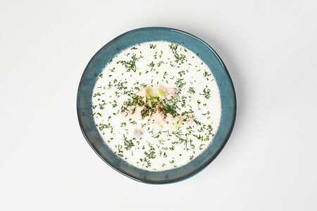 Сливочный суп с лососем