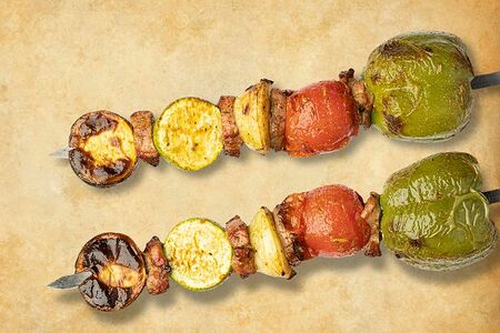 Овощи, запеченные со свининой