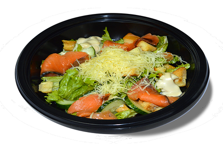 Салат Цезарь с семгой