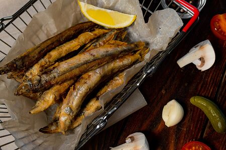 Мойва жареная с лимоном