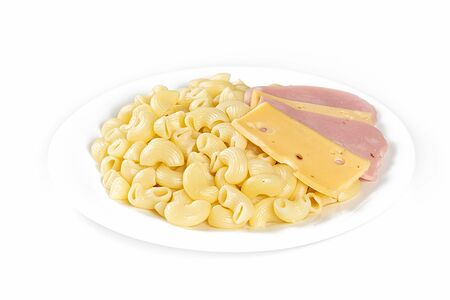 Макароны с ветчиной и сыром