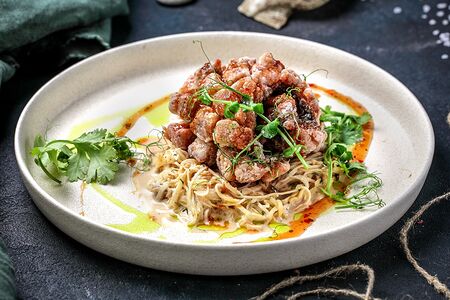 Филе карпа в тайском соусе с ремуладом из сельдерея