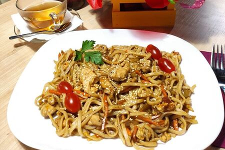 Терияки спагетти