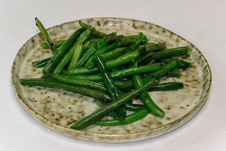 Жареная стручковая фасоль
