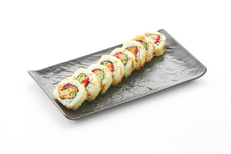 Жареный рулет с лососем