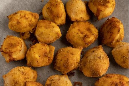 Запеченные пельмени с курицей и свининой