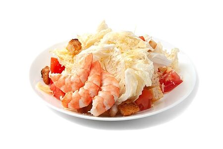 Салат Цезарь с креветкой