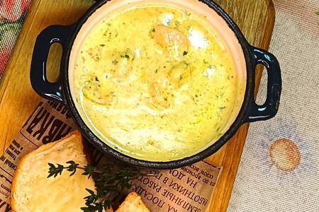 Креветки в соусе Песто