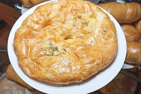 Хачапури с сыром и зеленью