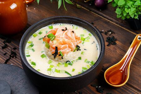 Суп сливочный с лососем