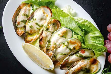 Мидии запеченные