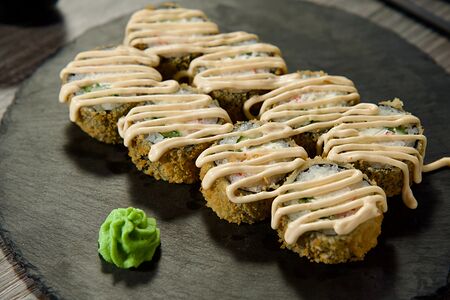 Жареный с крабом