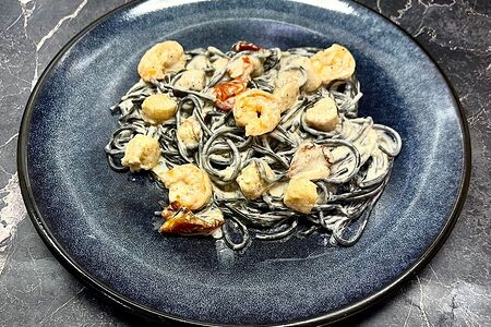 Стагетти с Гребешком