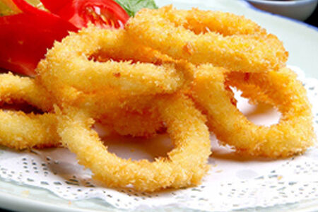 Кольца кальмара в сухарях  