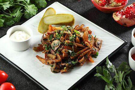 Картофель с шампиньонами