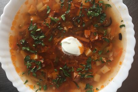 Солянка из трёх видов мяса