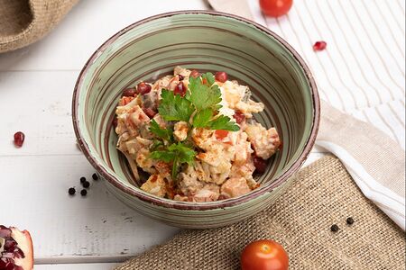 Салат из картофеля с говядиной по-грузински