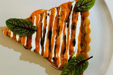 Киш с болоньезе из говядины с тыквой