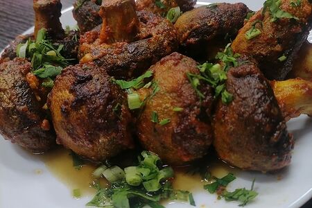 Грибы на углях