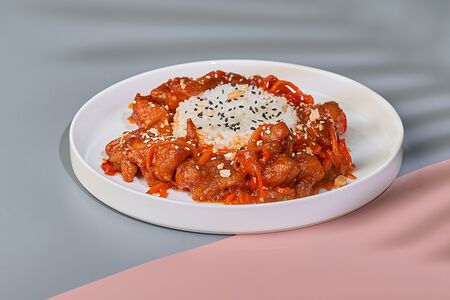 Криспи курица в кисло сладком соусе