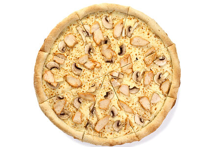 Пицца Сырный цыпленок с грибами