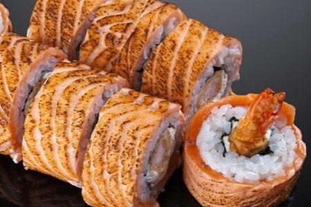 Vip Филадельфия с креветкой (опаленная)