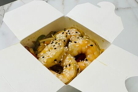 Удон с креветками