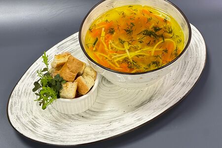 Домашний суп лапша с курочкой