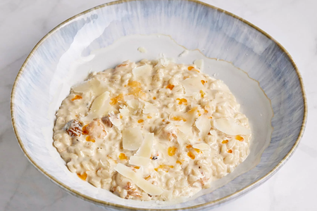 Ризотто с креветками и вялеными томатами