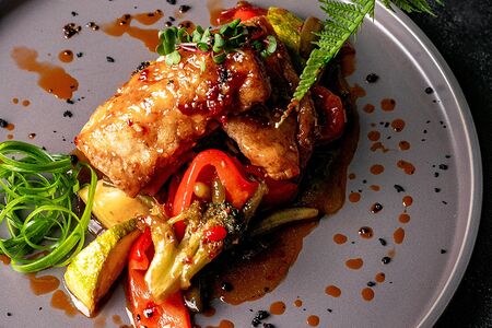 Ауха с овощами по-восточному