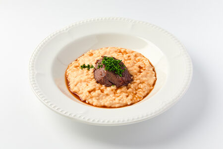 Ризотто с телячьими щечками