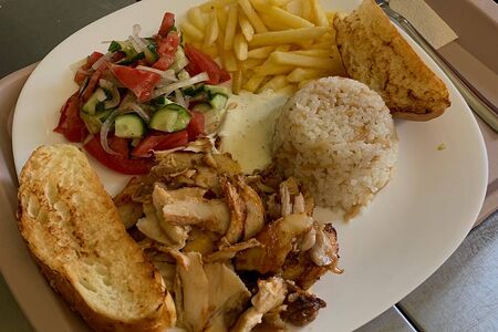 Шаурма на тарелке 