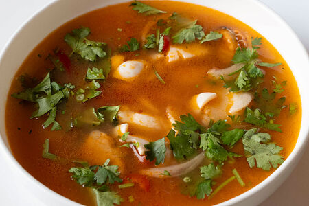 Суп из белой рыбы и мидий