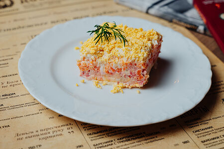 Мимоза с копченым лососем