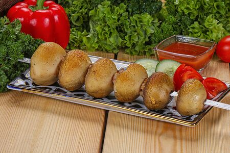 Шашлык из шампиньонов