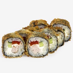 Жареный ролл с курицей и помидором стандарт