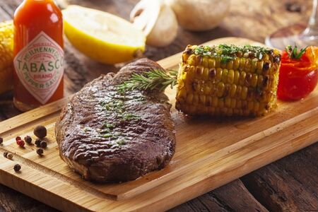 Стейк Рибай, рис