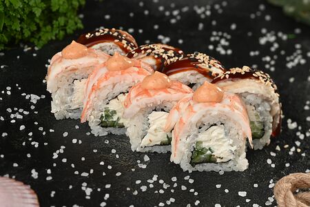 Филадельфия с креветкой и угрем 