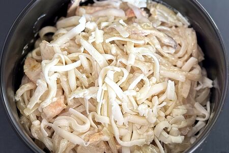 Сливочный удон с курицей