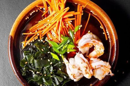 Суп мисо с креветками