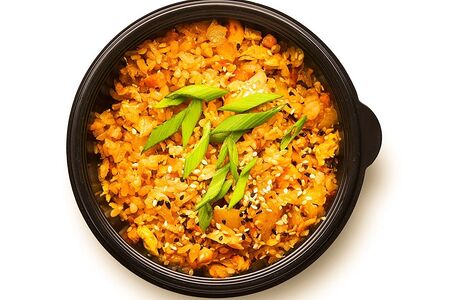 Рис с лососем терияки