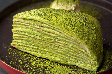 Блинный торт с матчей