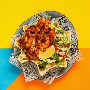 С тигровыми креветками  