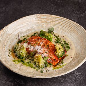 Форель глейз с солодом и имбирем